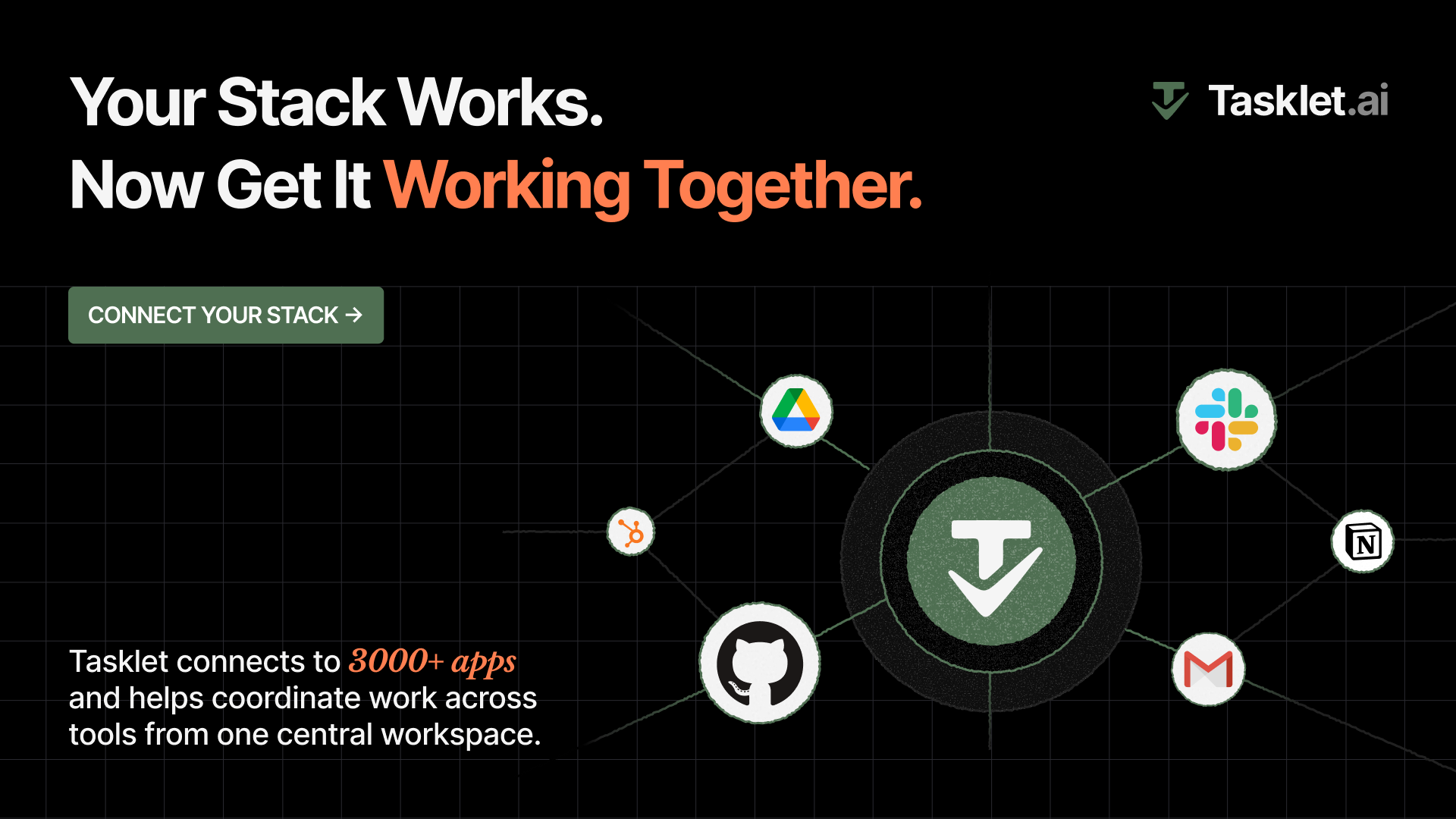 Tasklet coordinates work across 3,000+ apps from one central