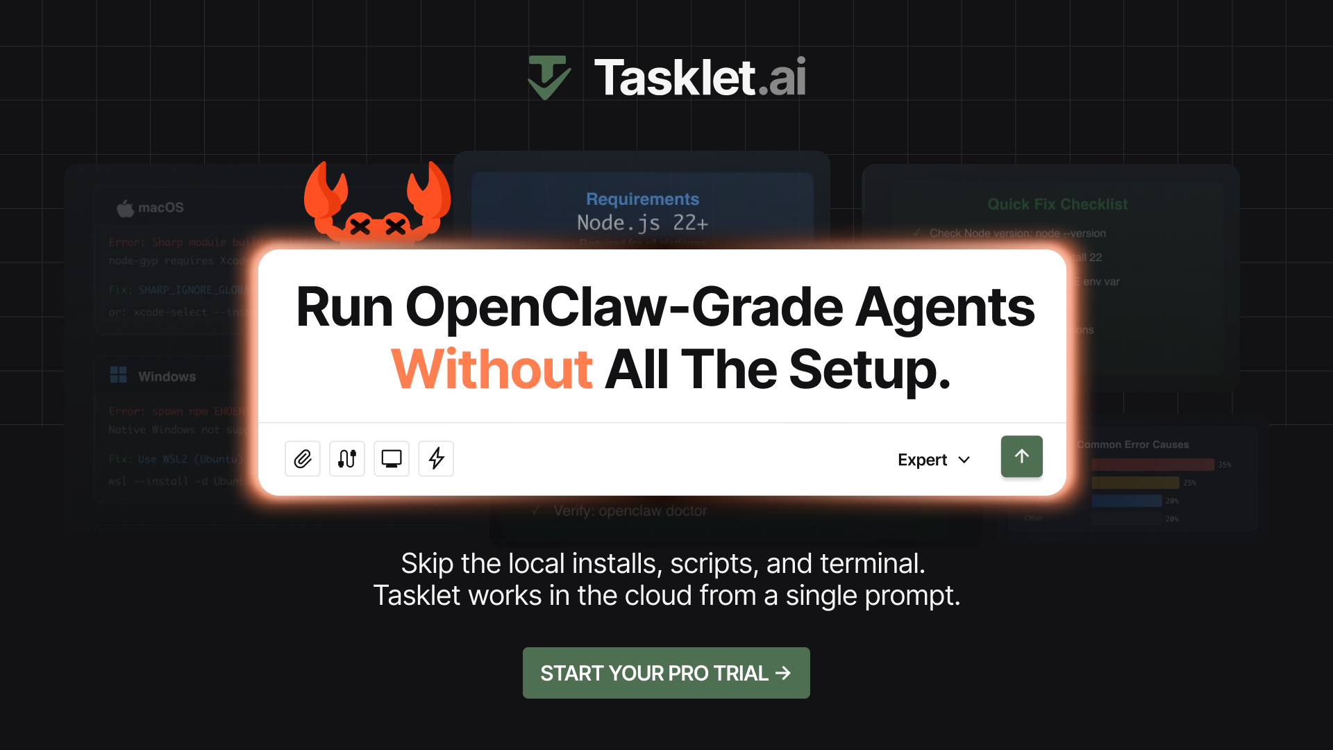 No local installs, scripts, terminals, or developer-first se