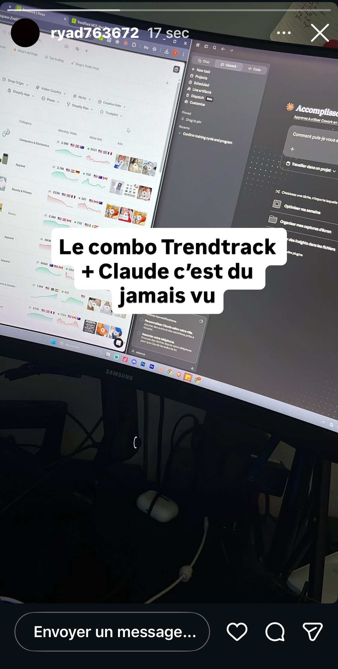 Claude + Trendtrack = Un game changer
Branchez nos données
