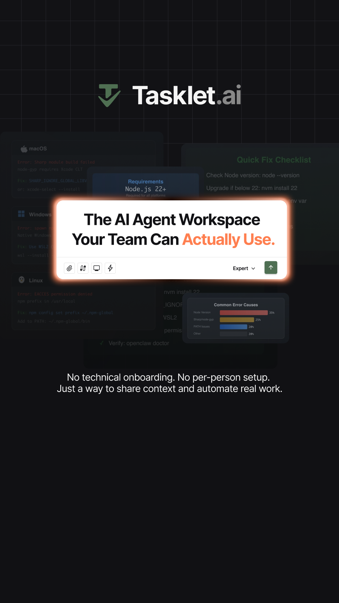 Share context, connect tools, and automate real work as a te
