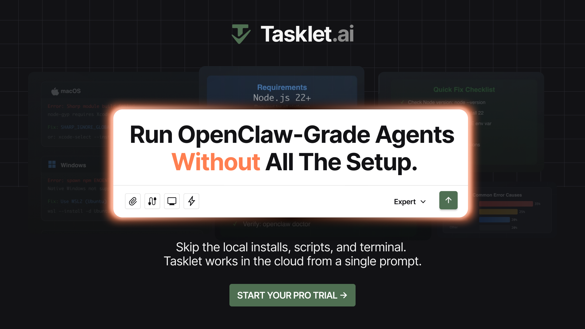 No local installs, scripts, terminals, or developer-first se
